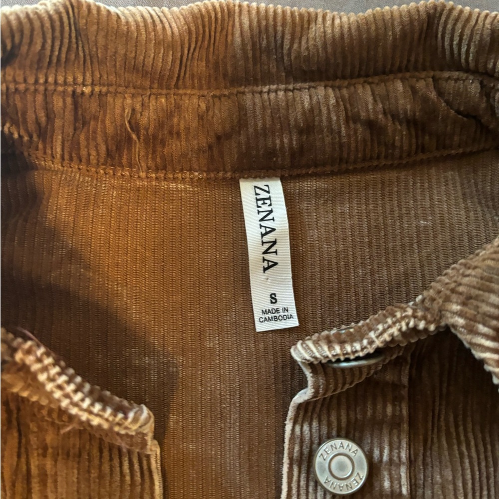 Corduroy button-up shirt
